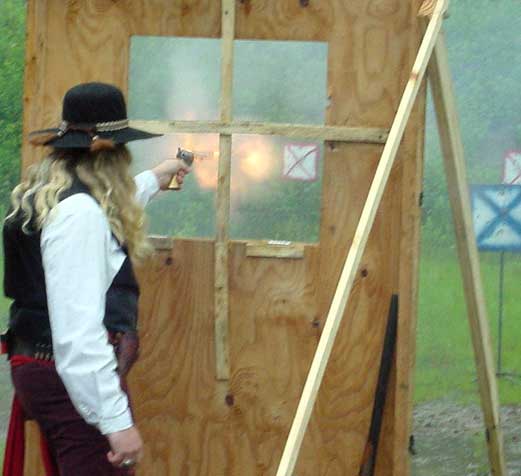 Shooting black powder at Pelham, NH in May 2004.